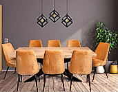 Zostava do obývačky - stôl so stoličkami, 8 x stolička_Allegro.