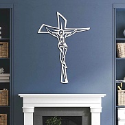 Bytové dekorácie - Moderný kríž na stenu, model BD-NS-136_Dublez.