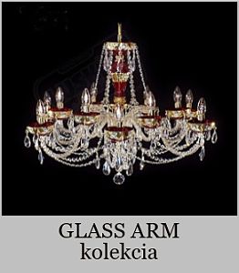 LUSK - Luxusné krištáľové lustre ručne brúsené-kolekcia GLASS ARM.