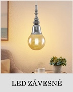 LED závesné osvetlenie - Lampa-Lucande Gesja, chróm.