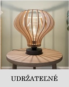 Udržateľné svietidlá-stolná lampa Envolight Faje, z brezovej preglejky.